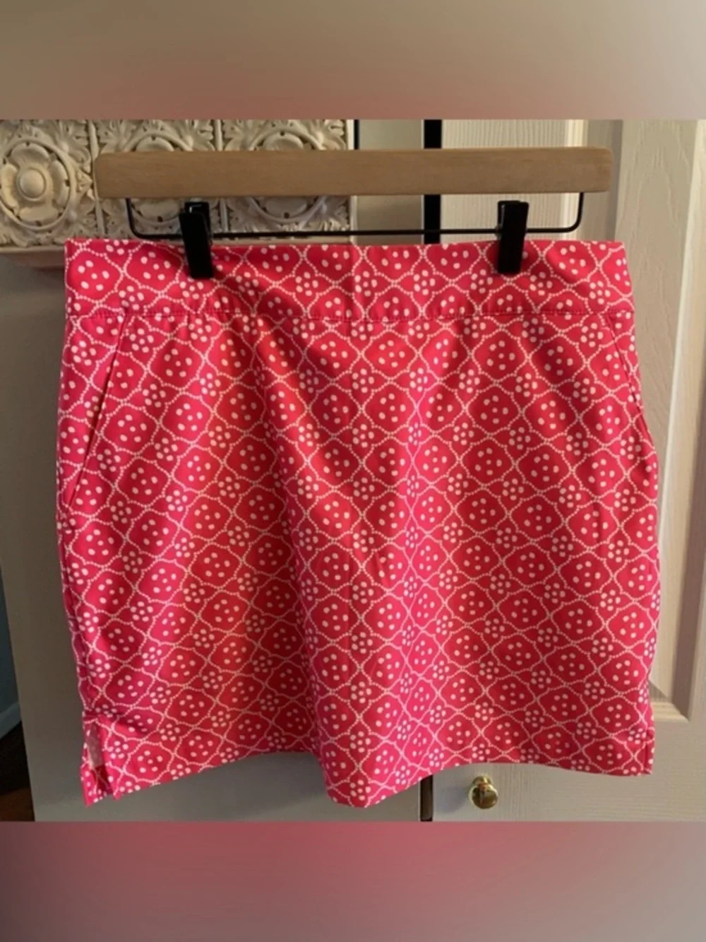 Vineyard Vines Pink Dot Lattice Skort - 8